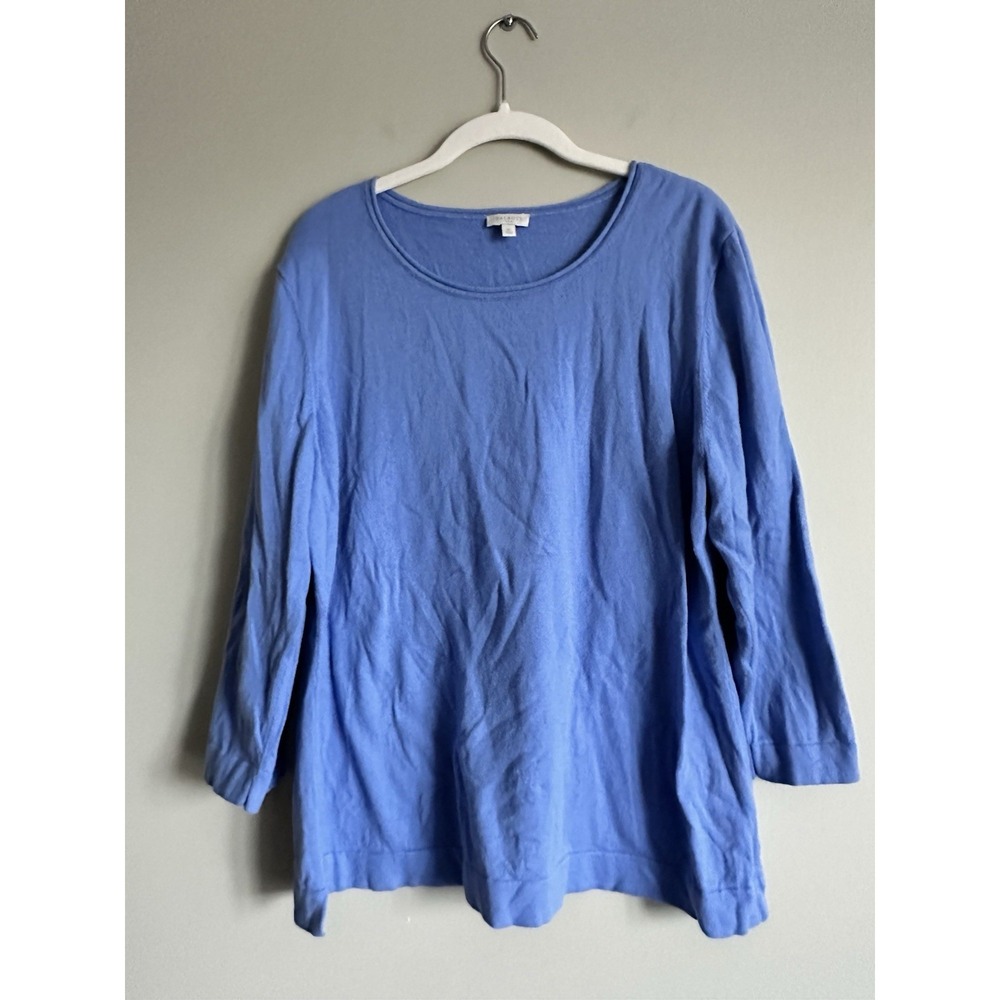 TALBOTS‎ Cornflower Blue Tunic; 3/4 Sleeves; Size XL